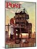 "Chuckwagon," Saturday Evening Post Cover, September 14, 1946-Mead Schaeffer-Mounted Giclee Print