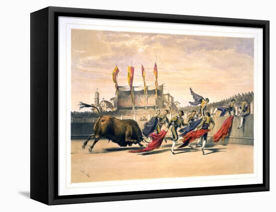 Chulos Playing the Bull-null-Framed Premier Image Canvas