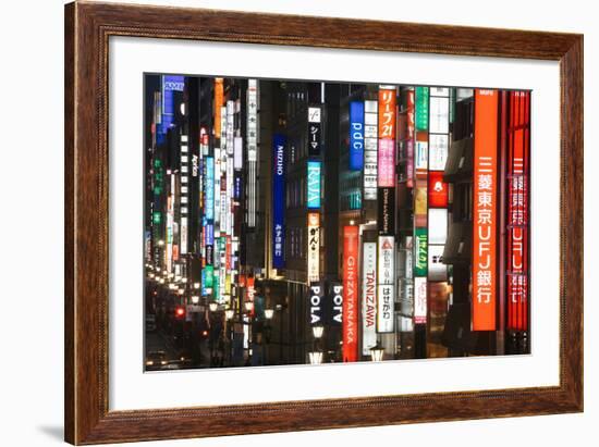 Chuo-Dori, Elevated View at Dusk Along Tokyo's Most Exclusive Shopping Street-Gavin Hellier-Framed Photographic Print