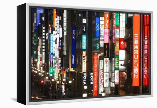 Chuo-Dori, Elevated View at Dusk Along Tokyo's Most Exclusive Shopping Street-Gavin Hellier-Framed Premier Image Canvas
