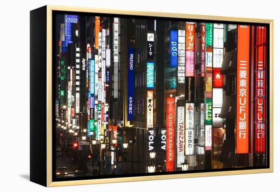 Chuo-Dori, Elevated View at Dusk Along Tokyo's Most Exclusive Shopping Street-Gavin Hellier-Framed Premier Image Canvas