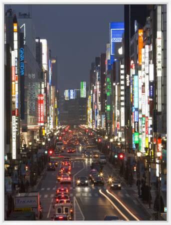 Chuo Dori Tokyo S Most Exclusive Shopping Street Ginza Tokyo Honshu Japan Photographic Print Gavin Hellier Art Com