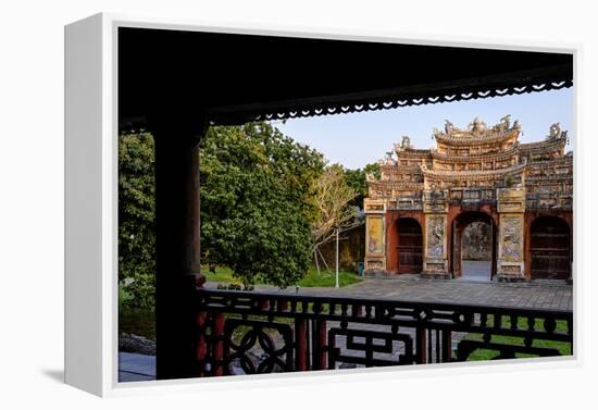 Chuong Duc Gate, Forbidden City in Heart of Imperial City-Nathalie Cuvelier-Framed Premier Image Canvas