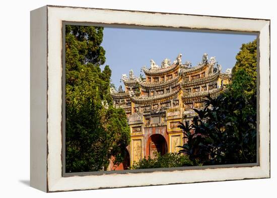 Chuong Duc Gate, Forbidden City in Heart of Imperial City-Nathalie Cuvelier-Framed Premier Image Canvas