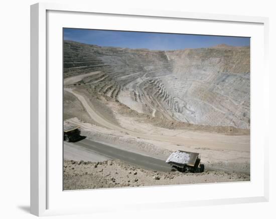 Chuqui Open-Pit Copper Mine, 4Km Long, 720M D Eep, Chuquicamata-Tony Waltham-Framed Photographic Print