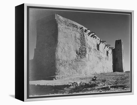 Church Acoma Pueblo. NHL New Mexico, Mision De San Estevan Del Rey Acoma 1933-1942-Ansel Adams-Framed Stretched Canvas