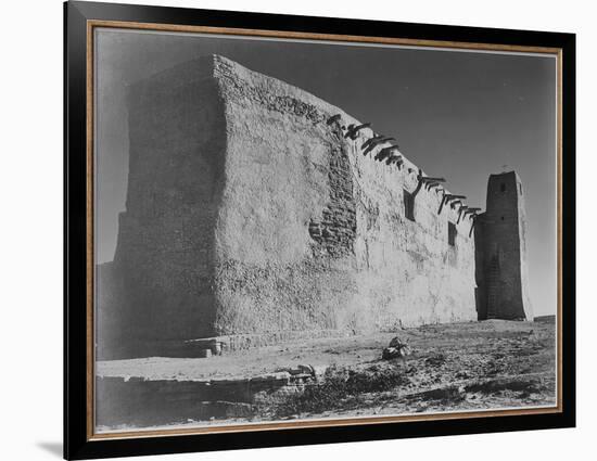 Church Acoma Pueblo. NHL New Mexico, Mision De San Estevan Del Rey Acoma 1933-1942-Ansel Adams-Framed Premium Giclee Print