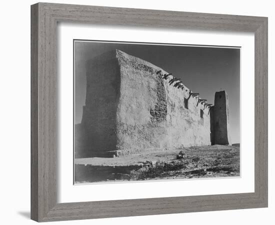 Church Acoma Pueblo. NHL New Mexico, Mision De San Estevan Del Rey Acoma 1933-1942-Ansel Adams-Framed Art Print