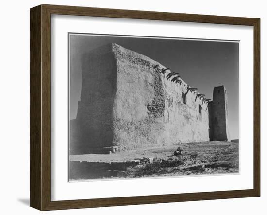 Church Acoma Pueblo. NHL New Mexico, Mision De San Estevan Del Rey Acoma 1933-1942-Ansel Adams-Framed Art Print