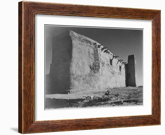 Church Acoma Pueblo. NHL New Mexico, Mision De San Estevan Del Rey Acoma 1933-1942-Ansel Adams-Framed Art Print