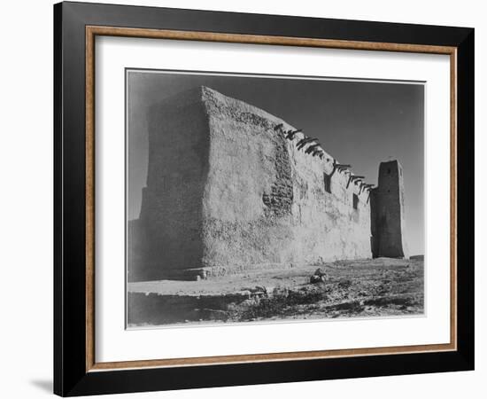 Church Acoma Pueblo. NHL New Mexico, Mision De San Estevan Del Rey Acoma 1933-1942-Ansel Adams-Framed Art Print