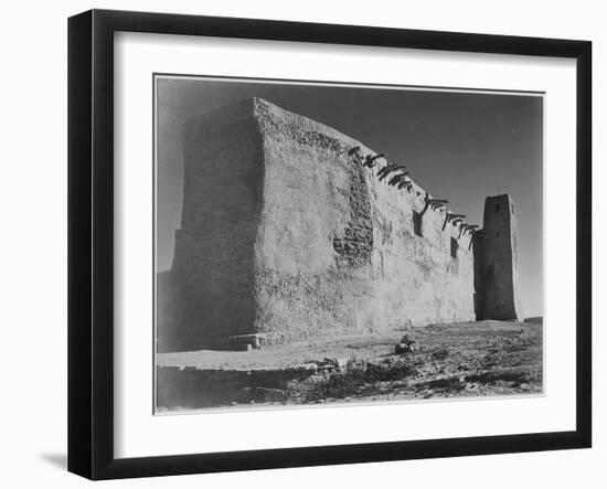 Church Acoma Pueblo. NHL New Mexico, Mision De San Estevan Del Rey Acoma 1933-1942-Ansel Adams-Framed Art Print