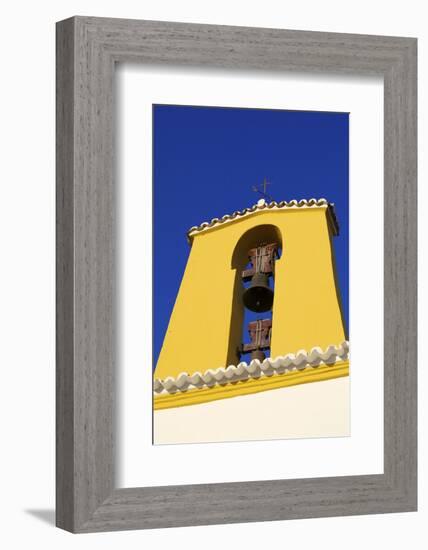 Church and Belfry, Santa Gertrudis, Ibiza, Balearic Islands, Spain, Europe-Neil Farrin-Framed Photographic Print