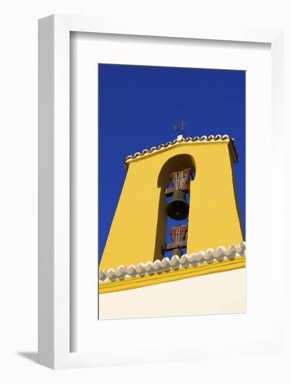 Church and Belfry, Santa Gertrudis, Ibiza, Balearic Islands, Spain, Europe-Neil Farrin-Framed Photographic Print