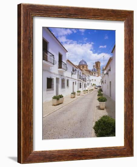 Church and Street in Altea, Valencia, Spain, Europe-Gavin Hellier-Framed Photographic Print