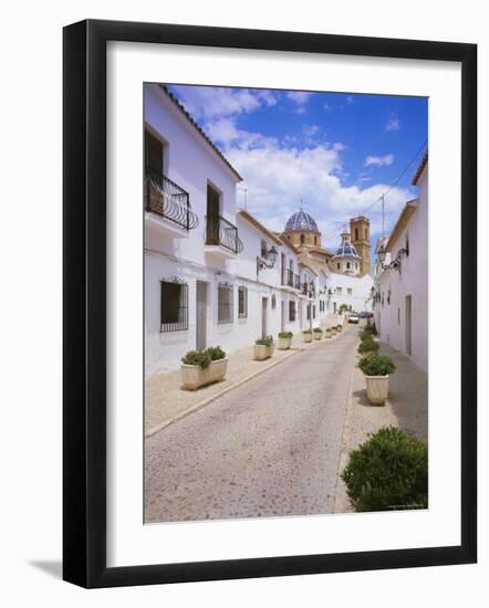 Church and Street in Altea, Valencia, Spain, Europe-Gavin Hellier-Framed Photographic Print