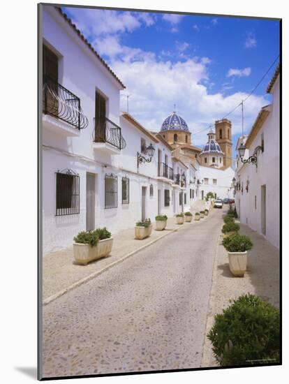 Church and Street in Altea, Valencia, Spain, Europe-Gavin Hellier-Mounted Photographic Print