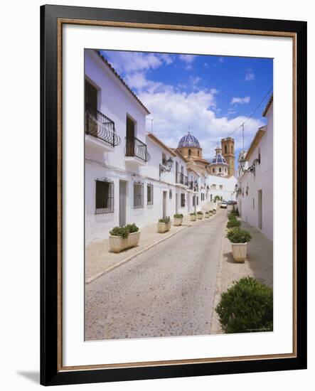 Church and Street in Altea, Valencia, Spain, Europe-Gavin Hellier-Framed Photographic Print