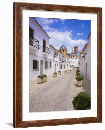 Church and Street in Altea, Valencia, Spain, Europe-Gavin Hellier-Framed Photographic Print