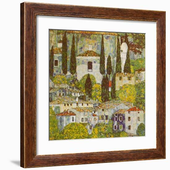 Church at Cassone on Garda-Gustav Klimt-Framed Art Print