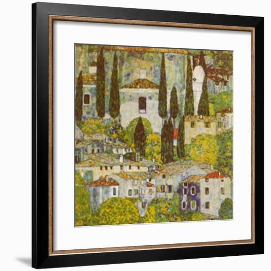 Church at Cassone on Garda-Gustav Klimt-Framed Art Print