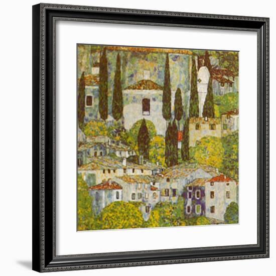 Church at Cassone on Garda-Gustav Klimt-Framed Art Print