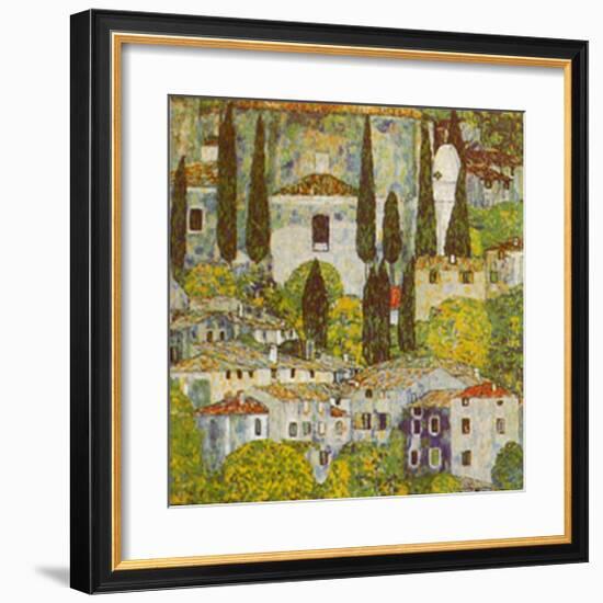 Church at Cassone on Garda-Gustav Klimt-Framed Art Print