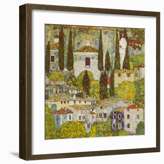 Church at Cassone on Garda-Gustav Klimt-Framed Art Print