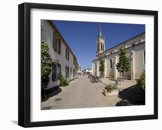 Church at La Couarde Sur Mer, Ile De Re, Charente-Maritime, France, Europe-Peter Richardson-Framed Photographic Print