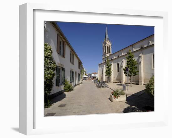 Church at La Couarde Sur Mer, Ile De Re, Charente-Maritime, France, Europe-Peter Richardson-Framed Photographic Print