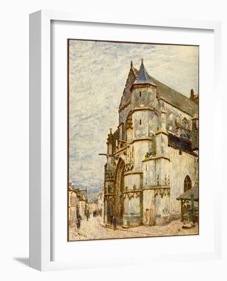 Church at Moret after the Rain, 1894 (Oil on Canvas)-Alfred Sisley-Framed Giclee Print