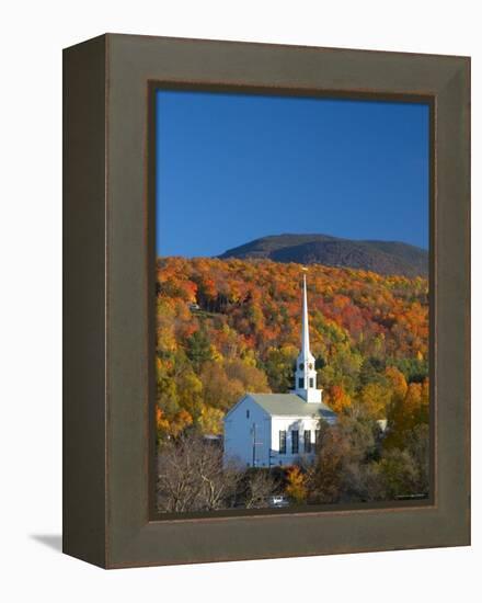 Church at Stowe, Vermont, New England, USA-Demetrio Carrasco-Framed Premier Image Canvas