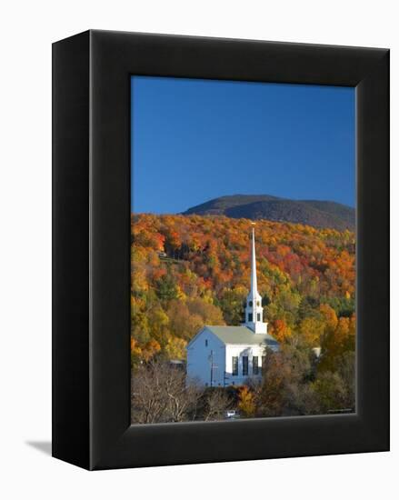 Church at Stowe, Vermont, New England, USA-Demetrio Carrasco-Framed Premier Image Canvas