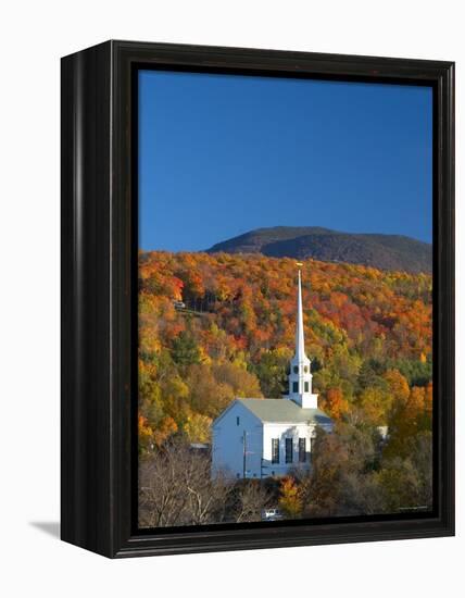 Church at Stowe, Vermont, New England, USA-Demetrio Carrasco-Framed Premier Image Canvas