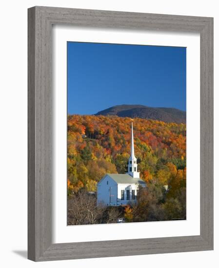 Church at Stowe, Vermont, New England, USA-Demetrio Carrasco-Framed Photographic Print