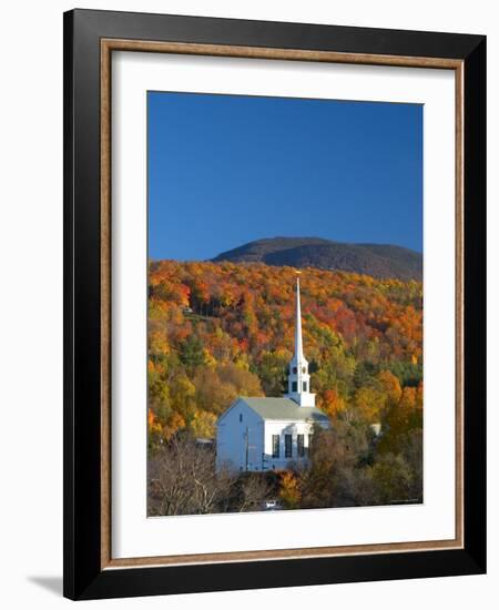 Church at Stowe, Vermont, New England, USA-Demetrio Carrasco-Framed Photographic Print