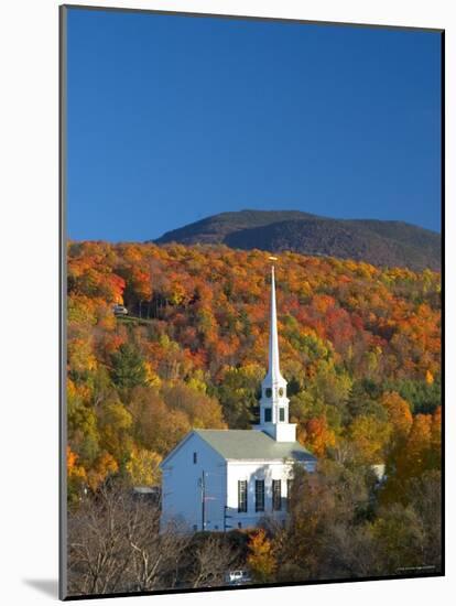 Church at Stowe, Vermont, New England, USA-Demetrio Carrasco-Mounted Photographic Print