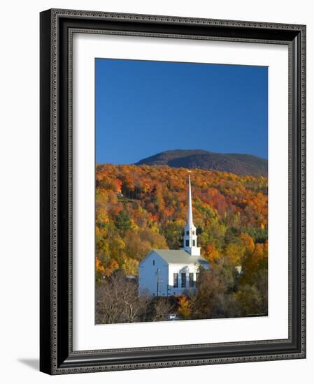 Church at Stowe, Vermont, New England, USA-Demetrio Carrasco-Framed Photographic Print