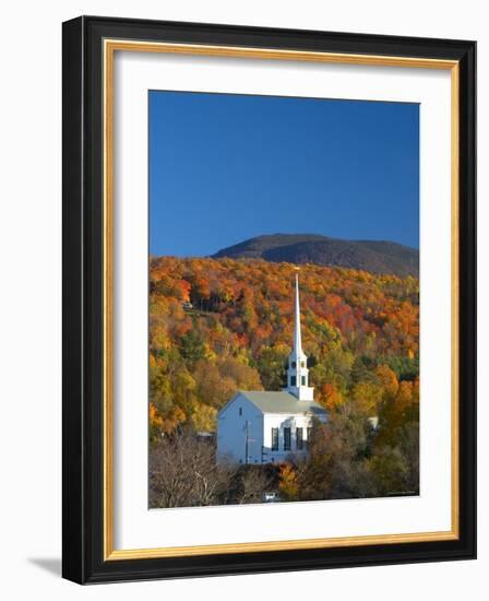 Church at Stowe, Vermont, New England, USA-Demetrio Carrasco-Framed Photographic Print