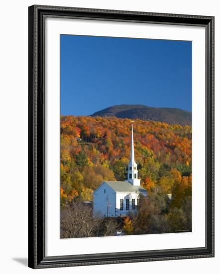 Church at Stowe, Vermont, New England, USA-Demetrio Carrasco-Framed Photographic Print