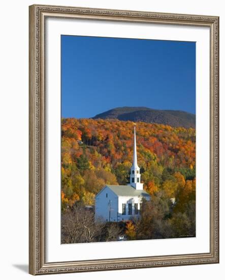 Church at Stowe, Vermont, New England, USA-Demetrio Carrasco-Framed Photographic Print