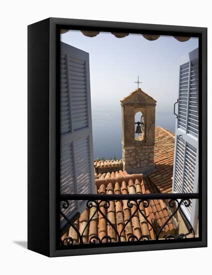 Church Bell Tower, Eze, French Riviera, Cote d'Azur, France-Doug Pearson-Framed Premier Image Canvas