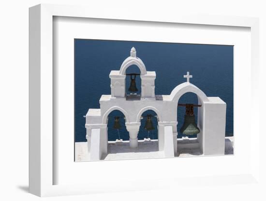 Church Bells, Oia, Santorini, Cyclades, Greek Islands, Greece-Rolf Richardson-Framed Photographic Print