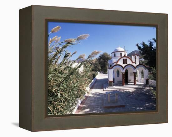 Church by the Port, Mandraki, Island of Nissyros, Dodecanese, Greece-Ken Gillham-Framed Premier Image Canvas