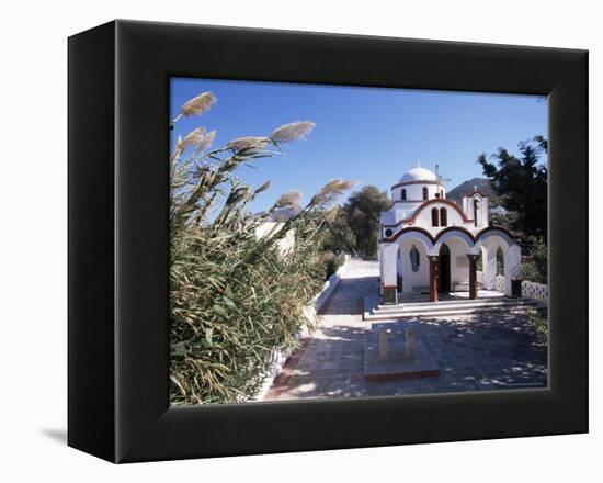 Church by the Port, Mandraki, Island of Nissyros, Dodecanese, Greece-Ken Gillham-Framed Premier Image Canvas