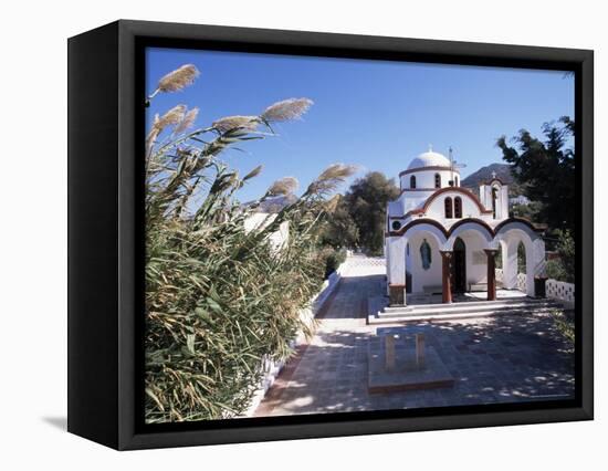 Church by the Port, Mandraki, Island of Nissyros, Dodecanese, Greece-Ken Gillham-Framed Premier Image Canvas