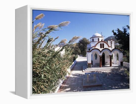 Church by the Port, Mandraki, Island of Nissyros, Dodecanese, Greece-Ken Gillham-Framed Premier Image Canvas