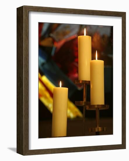 Church Candles, Le Chesnay, Yvelines, France, Europe-Godong-Framed Photographic Print