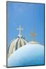 Church Domes in Firostefani, Santorini (Thira), Greece-Nadia Isakova-Mounted Photographic Print