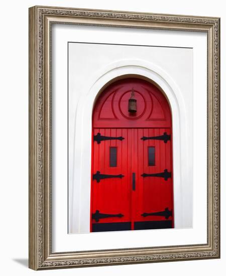 Church Door, Darien, Georgia, USA-Joanne Wells-Framed Photographic Print